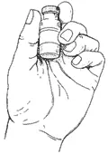 Trimix penile injection Step 1: Hold medication vial without touching rubber stopper — erectile dysfunction self-injection guide, Dr. Kashani Long Island